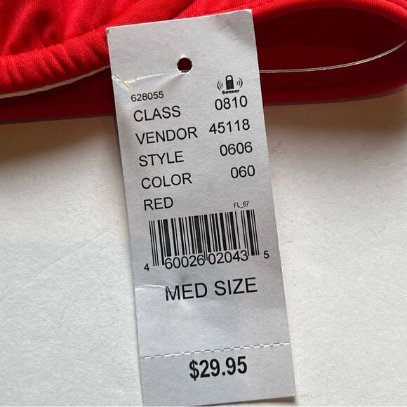 LA Hearts by Pacsun Red Bikini Top Size Medium Spaghetti Straps - Picture 3 of 4